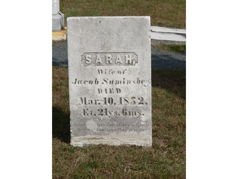 Grave stone from 1852